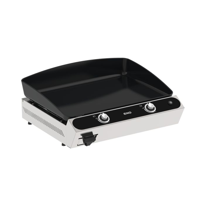 ENO - Plancha BERGERAC 2400 Stainless 2 feux gaz en fonte émaillée - Châssis inox - 531432014801 - BBQ Québec