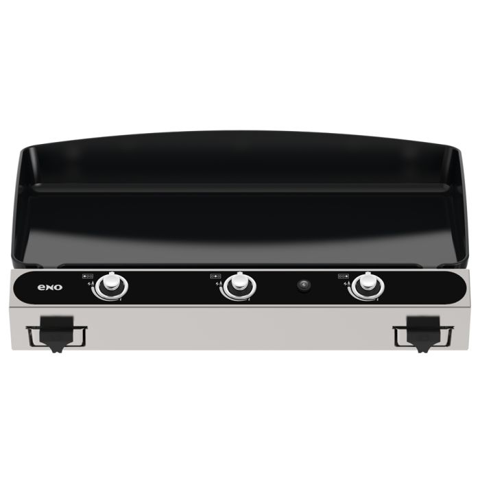 ENO - Plancha BERGERAC 3000 Stainless 3 feux gaz en fonte émaillée - Châssis inox - 531732014801 - BBQ Québec