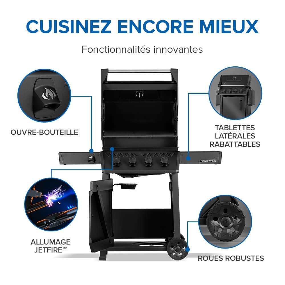 F425DPMK - 1 - Napoleon - Freestyle 425 noir mat - LP - BBQ Québec