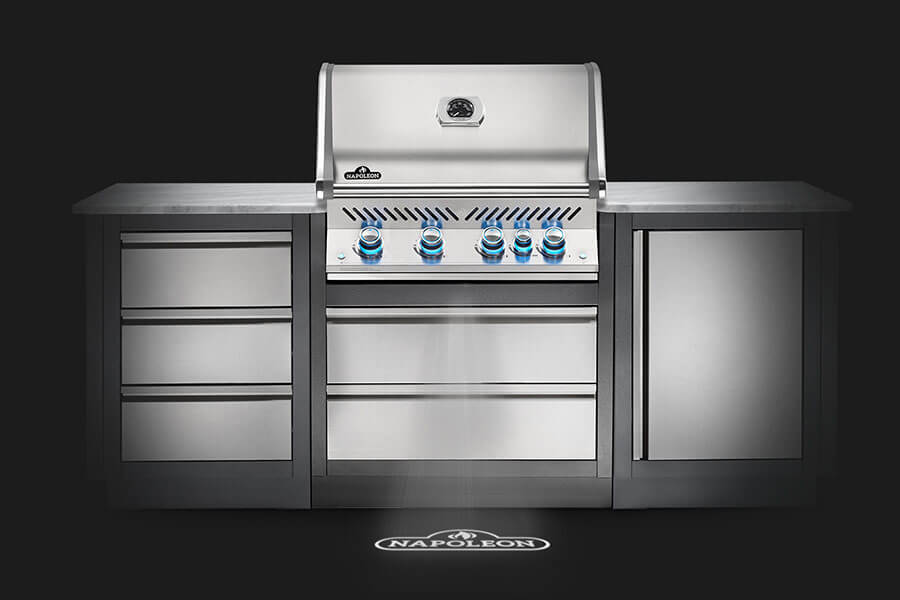 Napoleon Gril encastré Prestige PRO 500 au gaz propane avec brûleur arrière infrarouge - BBQ Québec