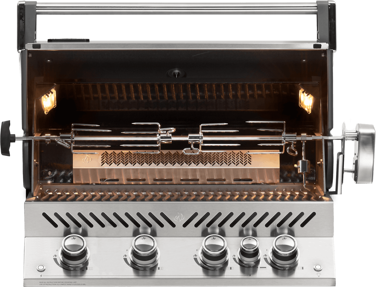Napoleon Gril encastré Prestige PRO 500 au gaz propane avec brûleur arrière infrarouge - BBQ Québec