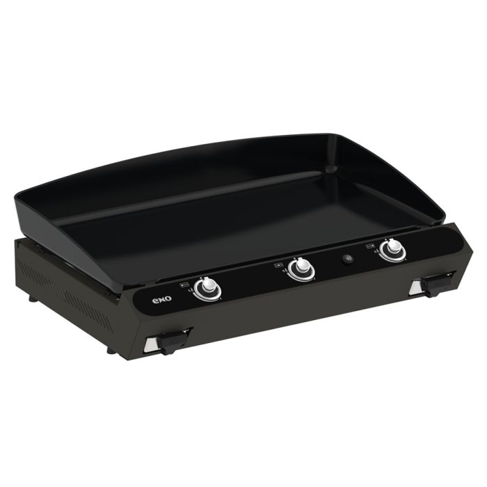 Plancha BERGERAC 3000 3 feux gaz en fonte émaillée - Châssis acier Gris cargo - 531732704801 - BBQ Québec