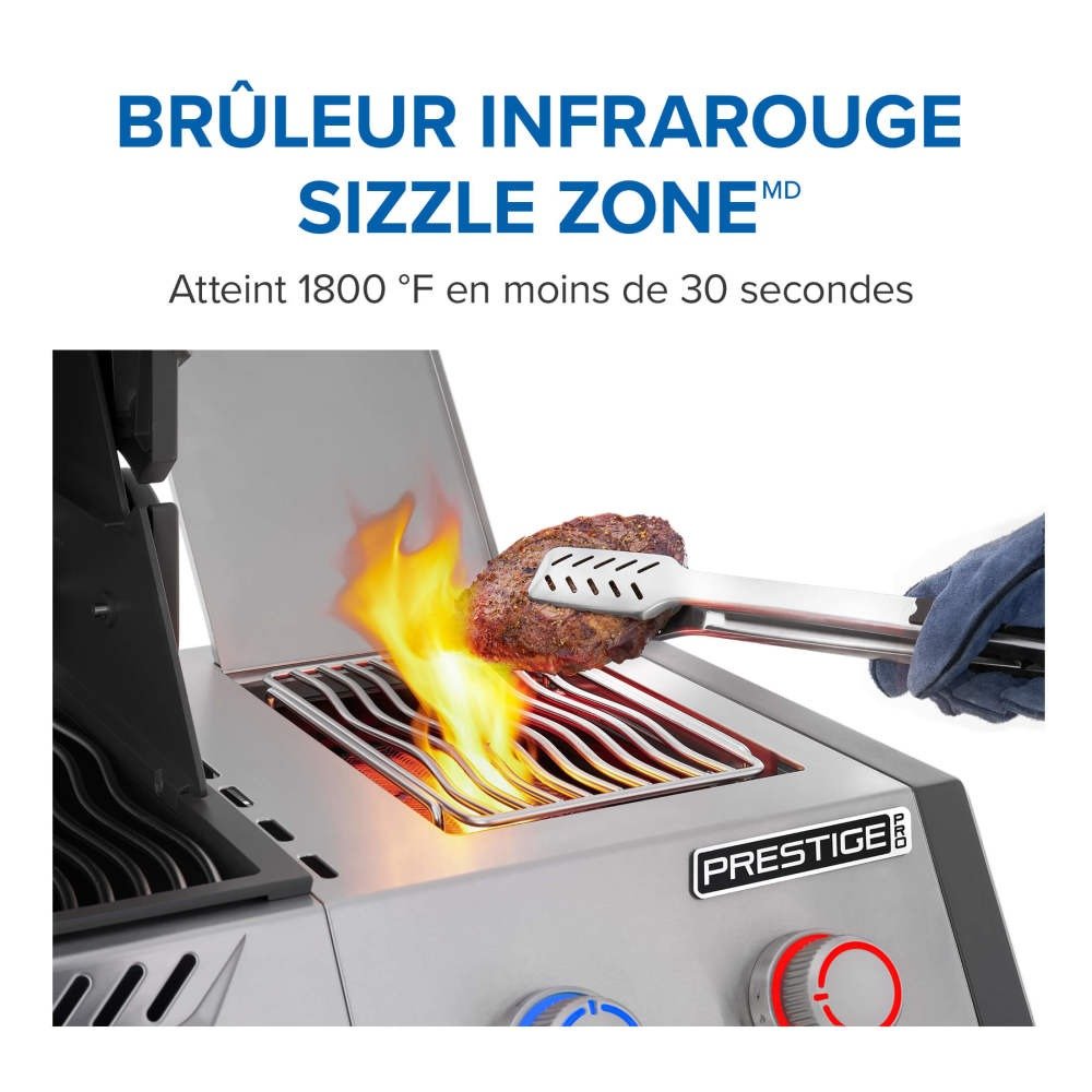 PRO665VXRSIBNSS - Gril Prestige PRO 665 Élite au gaz naturel avec technologie intelligente et boîte à fumage électrique - BBQ Québec