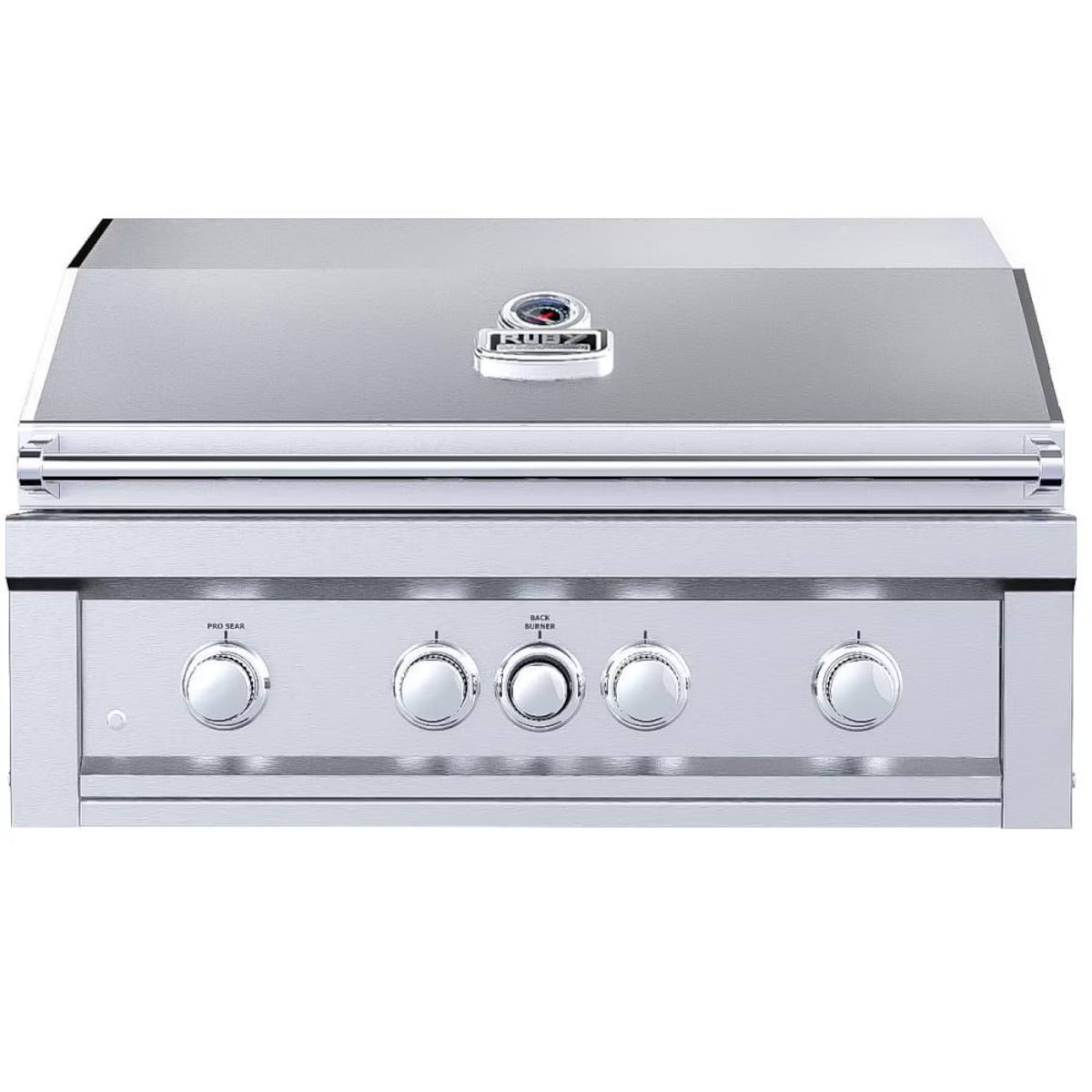 Ruby4BIR - LP – Ruby 36" à 4 brûleurs Pro - Sear avec brûleur infrarouge, moteur de rôtisserie, tige avec lumières DEL, grille de saisie haute température – propane - BBQ Québec