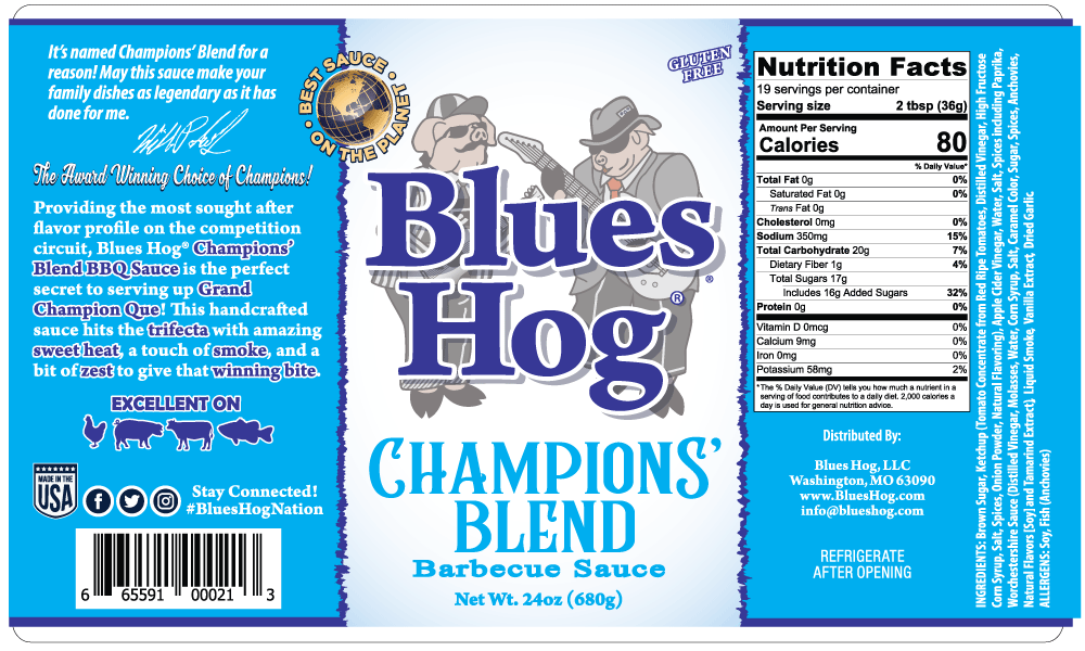 Sauce Champion 's Blend 712 ml (24 oz) - BBQ Québec