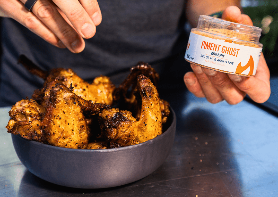 Ailes de poulet épicées au piment ghost - BBQ Québec