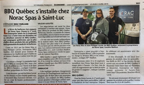 BBQ QUÉBEC S'INSTALLE CHEZ NORAC - BBQ Québec