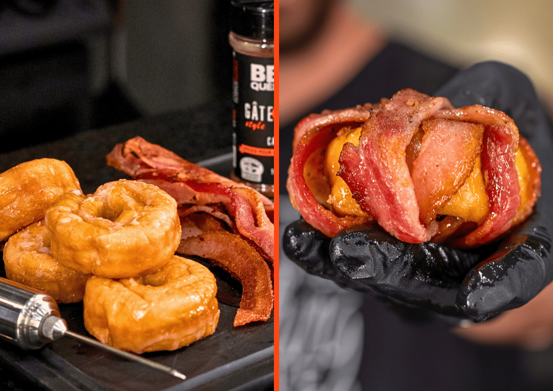 Beignes au sirop d’érable, enveloppés de bacon - BBQ Québec