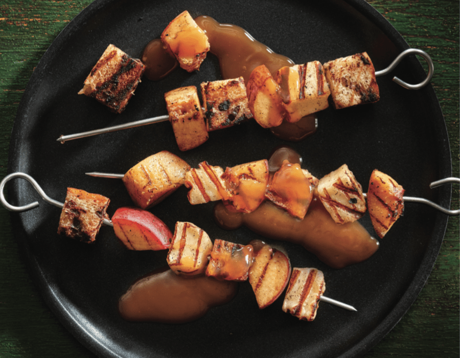 Brochette de pêches chocolatées - BBQ Québec