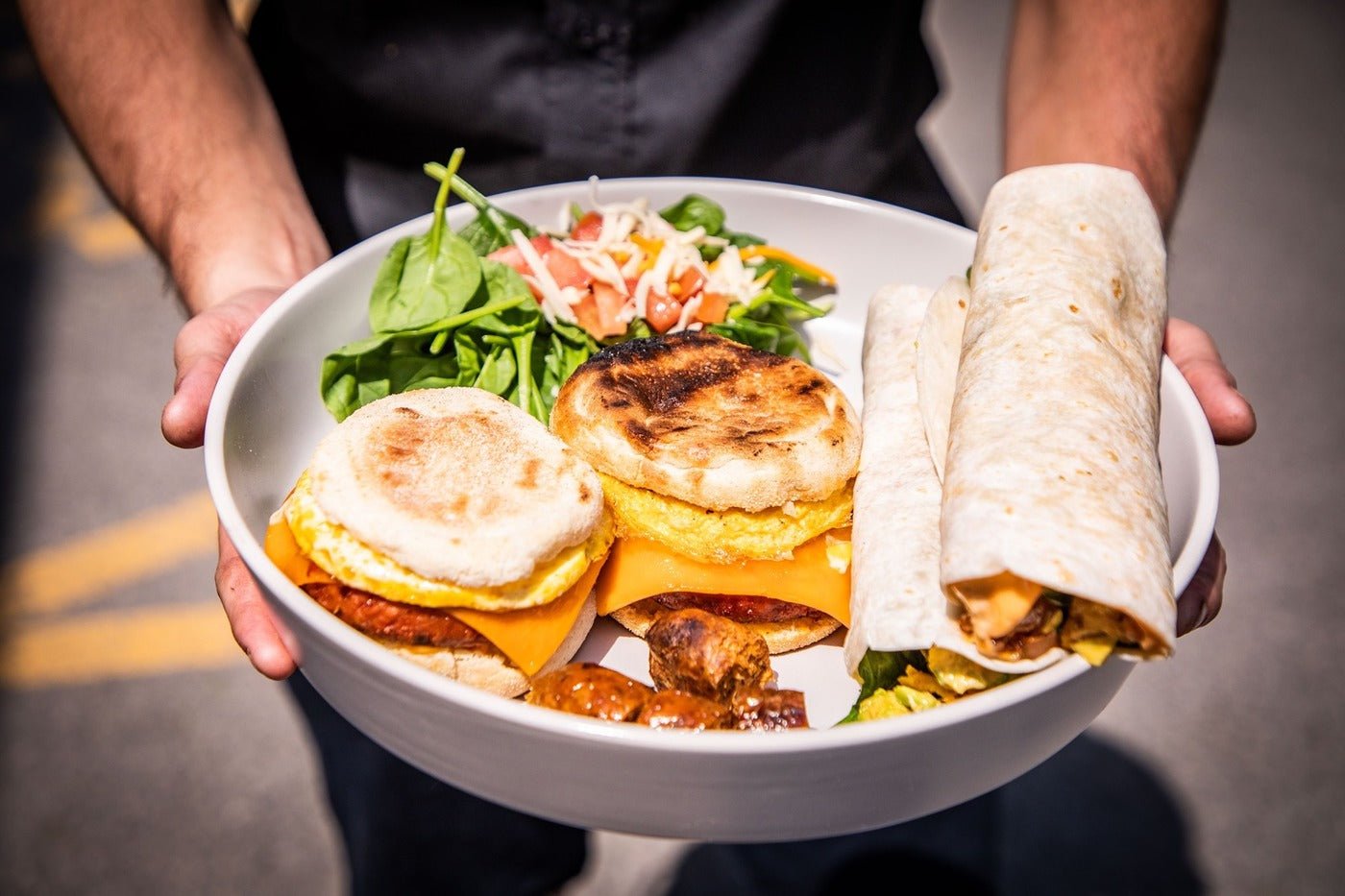 Sandwich et burrito déjeuner végétariens - BBQ Québec