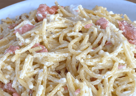 Spaghetti au saumon fumé et au feta de chèvre et vache - BBQ Québec