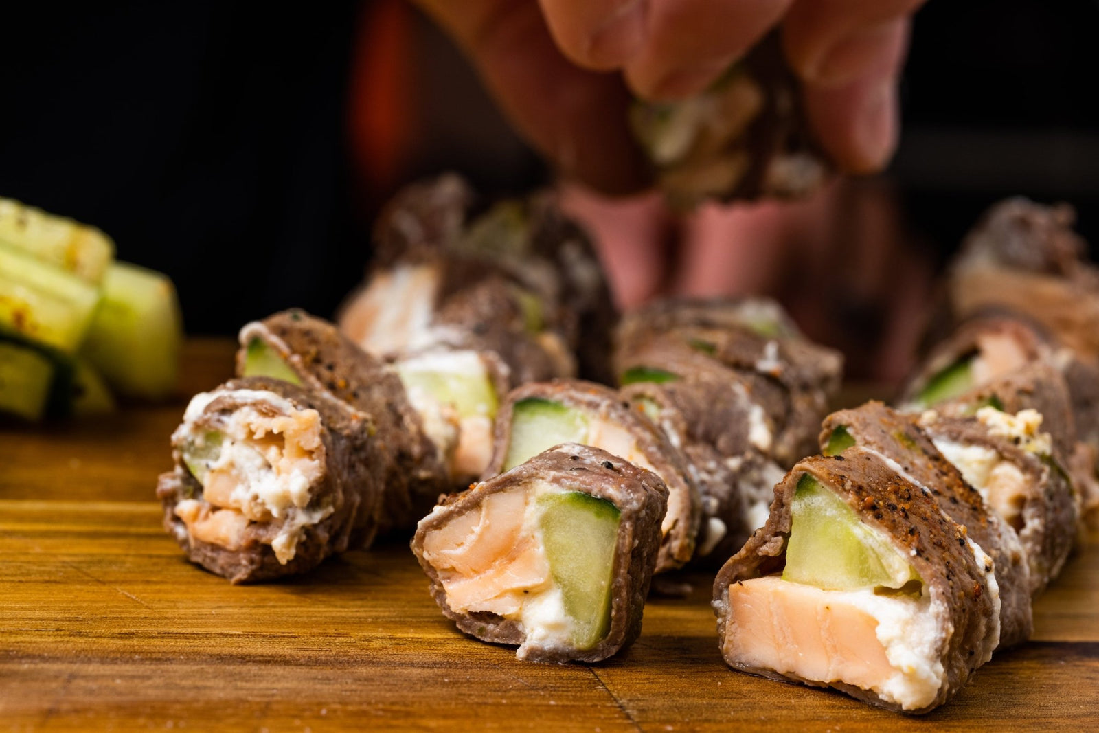 « Sushis » de saumon et de wapiti - BBQ Québec