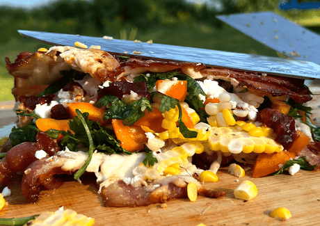Tacos aux crevettes cuites sur planche de sel - BBQ Québec