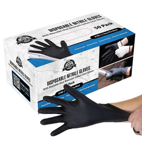 41073 - Pit Boss - Gants de nitrile avec liner en cotton - BBQ Québec