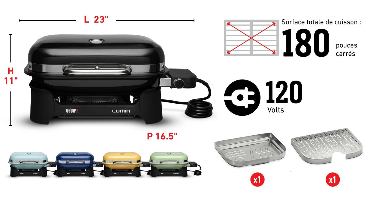 91010901 - Barbecue électrique Lumin Compact - BBQ Québec