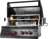 BIG32RBPMK-1 - Napoleon - Gril encastré de 32 po de la série 700 avec brûleur arrière infrarouge, propane, noir mat - BBQ Québec