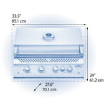 BIG32RBPMK-1 - Napoleon - Gril encastré de 32 po de la série 700 avec brûleur arrière infrarouge, propane, noir mat - BBQ Québec