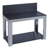 ENO - FELIX TABLE Stainless et noir Grand meuble inox et acier galvanisé noir - 4 roulettes - crédence - MIP12085 - BBQ Québec