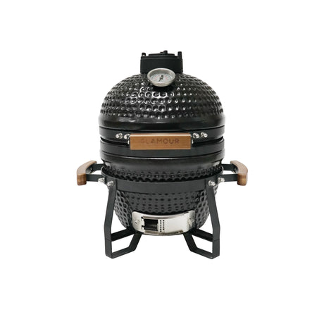 GLB1300HN - GLAMOUR KAMADO 13" AU CHARBO EN CÉRAMIQUE NOIR - BBQ Québec