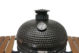 GLB1800HN - GLAMOUR KAMADO 18" AU CHARBON, CONST. EN CÉRAMIQUE NOIR - BBQ Québec