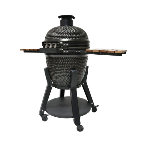 GLB1800HN - GLAMOUR KAMADO 18" AU CHARBON, CONST. EN CÉRAMIQUE NOIR - BBQ Québec