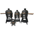 GLB2400HN - GLAMOUR KAMADO 24" AU CHARBON, CONST. EN CÉRAMIQUE NOIR - BBQ Québec