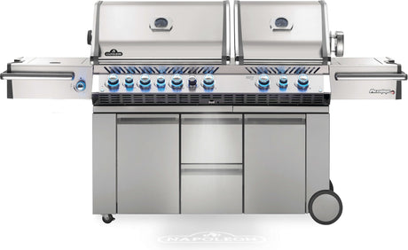 Napoleon Prestige PRO 825 Propane BBQ avec brûleur latéral double à contrôle indépendant, et brûleurs de cuve et arrière infrarouges - BBQ Québec