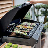 Plancha BERGERAC 3000 3 feux gaz en fonte émaillée - Châssis acier Gris cargo - 531732704801 - BBQ Québec