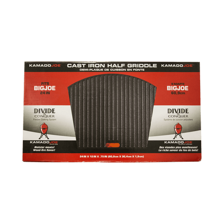 Plaque de cuisson demi - lune en fonte réversible Big Joe - BBQ Québec