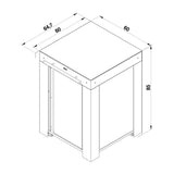 PMIP06185 - Desserte FÉLIX 60 cm Noir et Inox - BBQ Québec