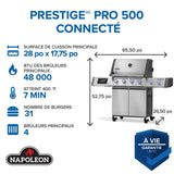 PRO500VXRSIBPSS - Gril Prestige PRO 500 au propane avec technologie intelligente - BBQ Québec