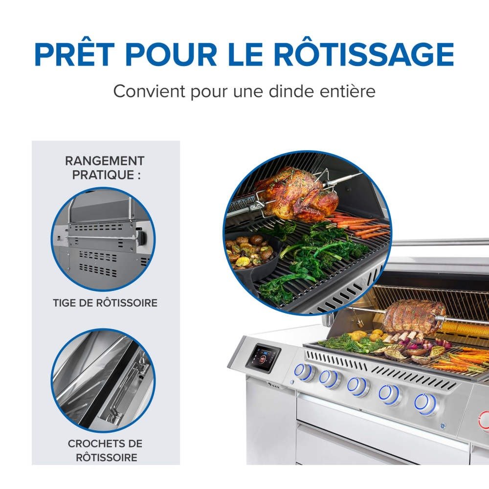 PRO665VXRSIBPSS - Gril Prestige PRO 665 Élite au propane avec technologie intelligente et boîte à fumage électrique - BBQ Québec