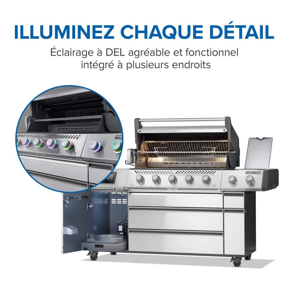 PRO665VXRSIBPSS - Gril Prestige PRO 665 Élite au propane avec technologie intelligente et boîte à fumage électrique - BBQ Québec