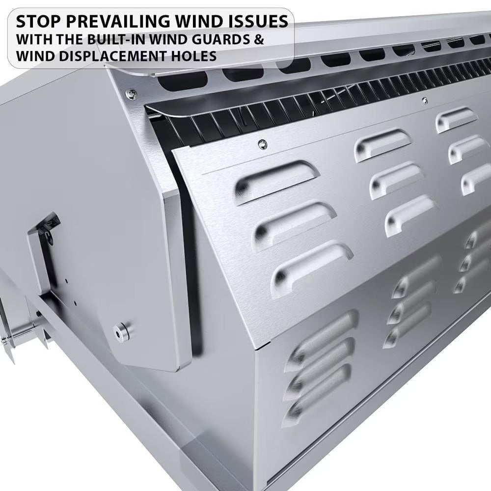 Ruby4B - LP – Ruby 36" à 4 brûleurs Pro - Sear avec lumières DEL, grille de saisie haute température – propane - BBQ Québec