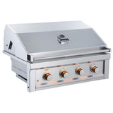Ruby4B - NG – Ruby 36" à 4 brûleurs Pro - Sear avec lumières DEL, grille de saisie haute température – gaz naturel - BBQ Québec