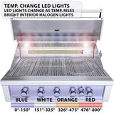 Ruby5BIR - NG – Ruby 42" à 5 brûleurs Pro - Sear avec brûleur infrarouge, moteur de rôtisserie, tige avec lumières DEL, grille de saisie haute température – gaz naturel - BBQ Québec