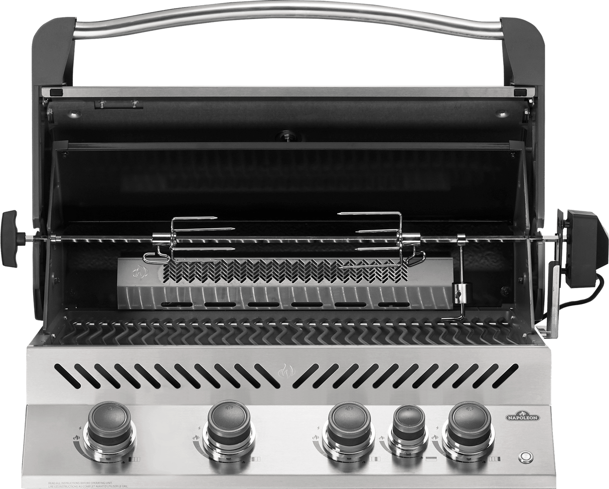 Napoleon Gril encastré Prestige 500 BBQ au gaz naturel avec brûleur arrière infrarouge - BBQ Québec