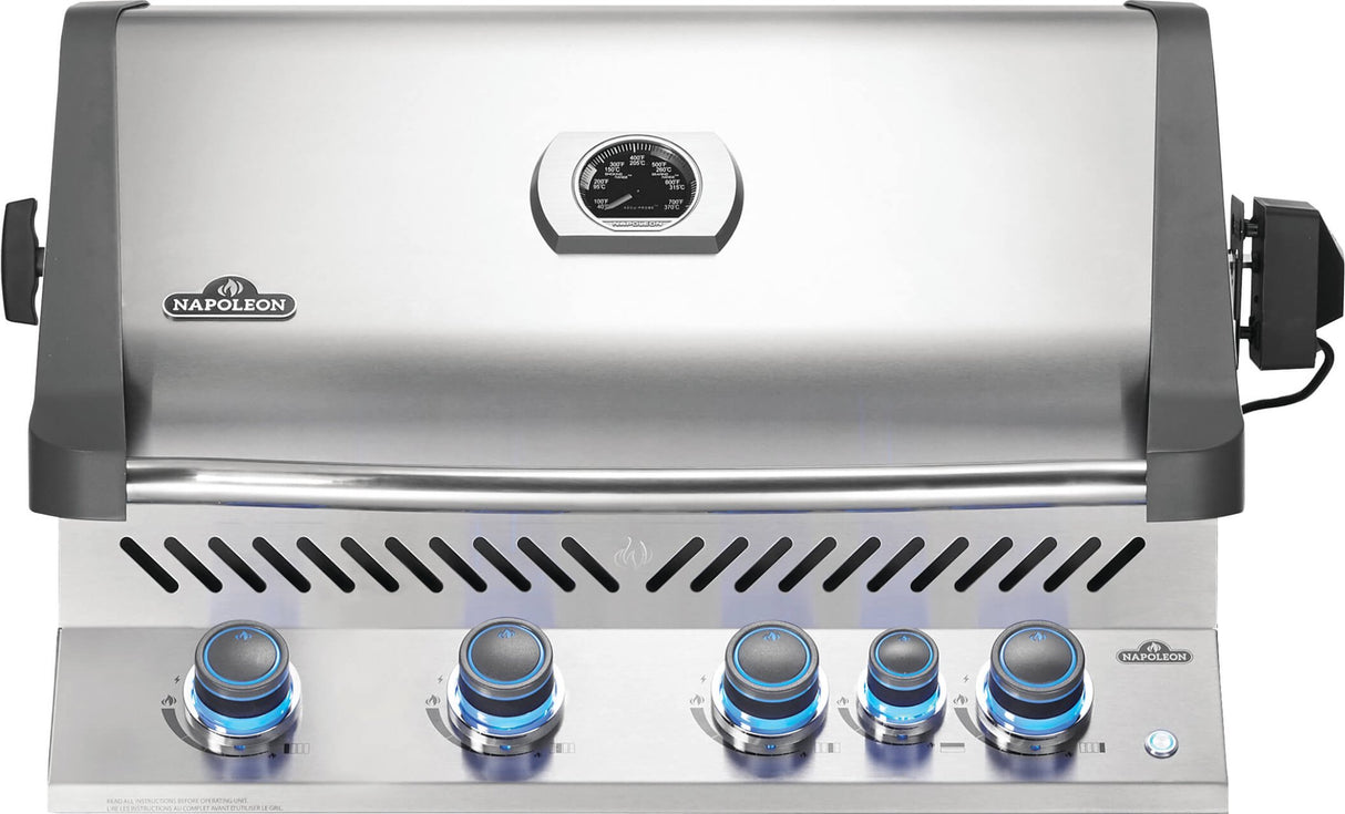 Napoleon Gril encastré Prestige 500 BBQ au gaz naturel avec brûleur arrière infrarouge - BBQ Québec