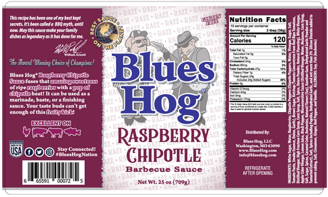 Sauce BBQ chipotle aux framboises 739 ml (25 oz) - BBQ Québec